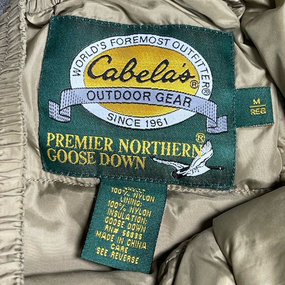Vintage Cabela’s Quilted Goose Down Puffer Hunting Nylon Pants, S/M - Picture 7 of 7